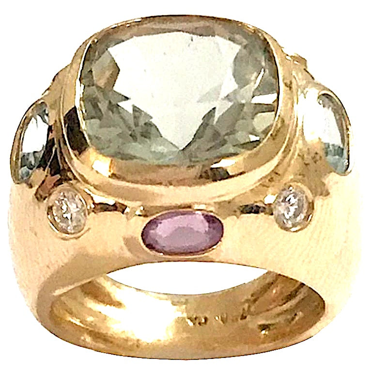 18kt Diamond Stacking Bubble Ring