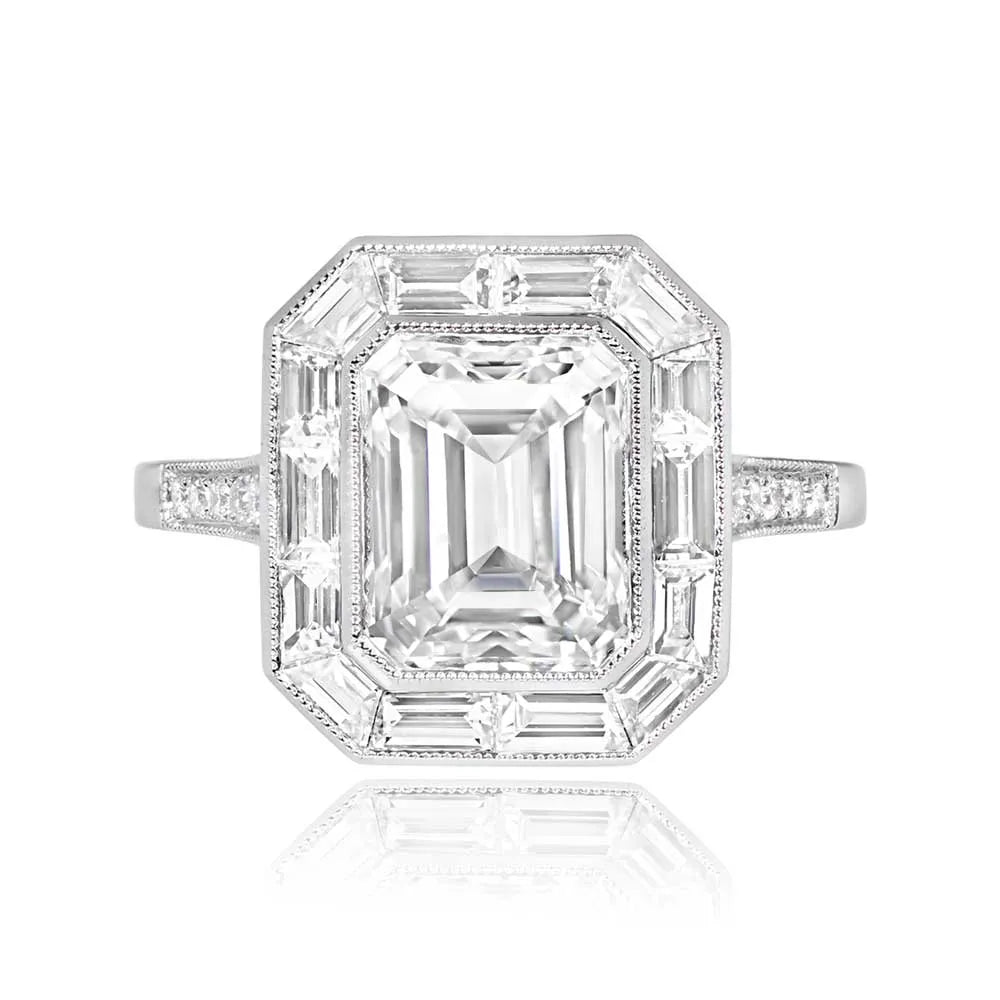 Beautiful Platinum and Diamond Cluster drop earrings with Euro Back