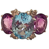 Large GUM DROP™ Earrings with Cabochon Chalcedony and Diamonds