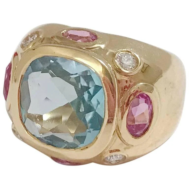 Elegant Single Stone Citrine Ring with Gold Rope Twist Border