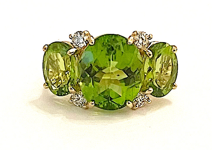 Large GUM DROP™ Ring with Citrine and Amethyst and Diamonds