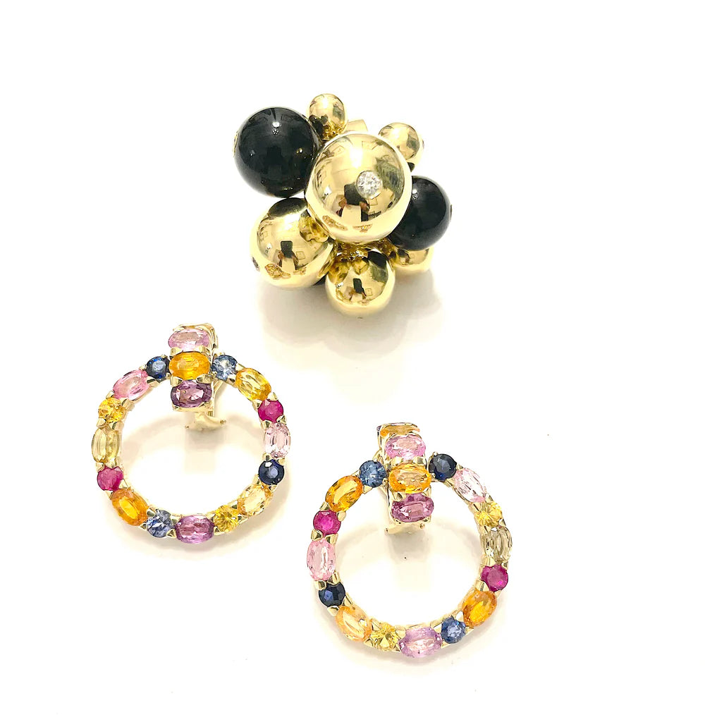 Elegant Gold Creole Earring  by David Webb
