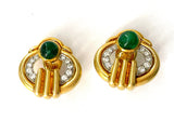 Elegant Gold Emerald and Diamond Earring  by David Webb