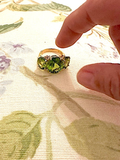 Extra Large GUM DROP™ Ring with Pink Topaz and Diamonds