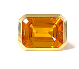 Blue Topaz Emerald Cut Ring