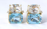 Blue Topaz Emerald Cut Ring