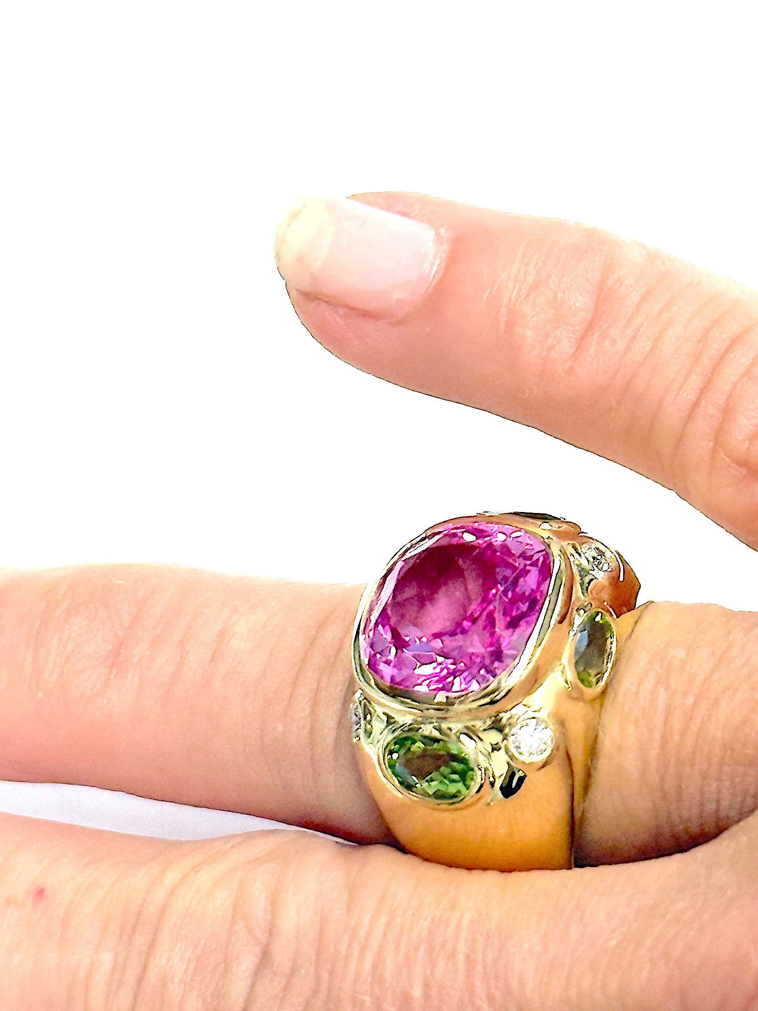 18kt Diamond Stacking Bubble Ring