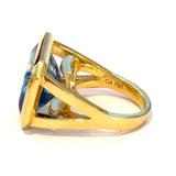 Blue Topaz Emerald Cut Ring