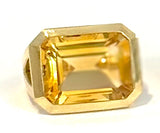 Citrine Emerald Cut Ring