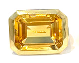 Citrine Emerald Cut Ring