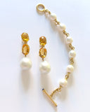 Pearl and Gold Chain Bracelet
