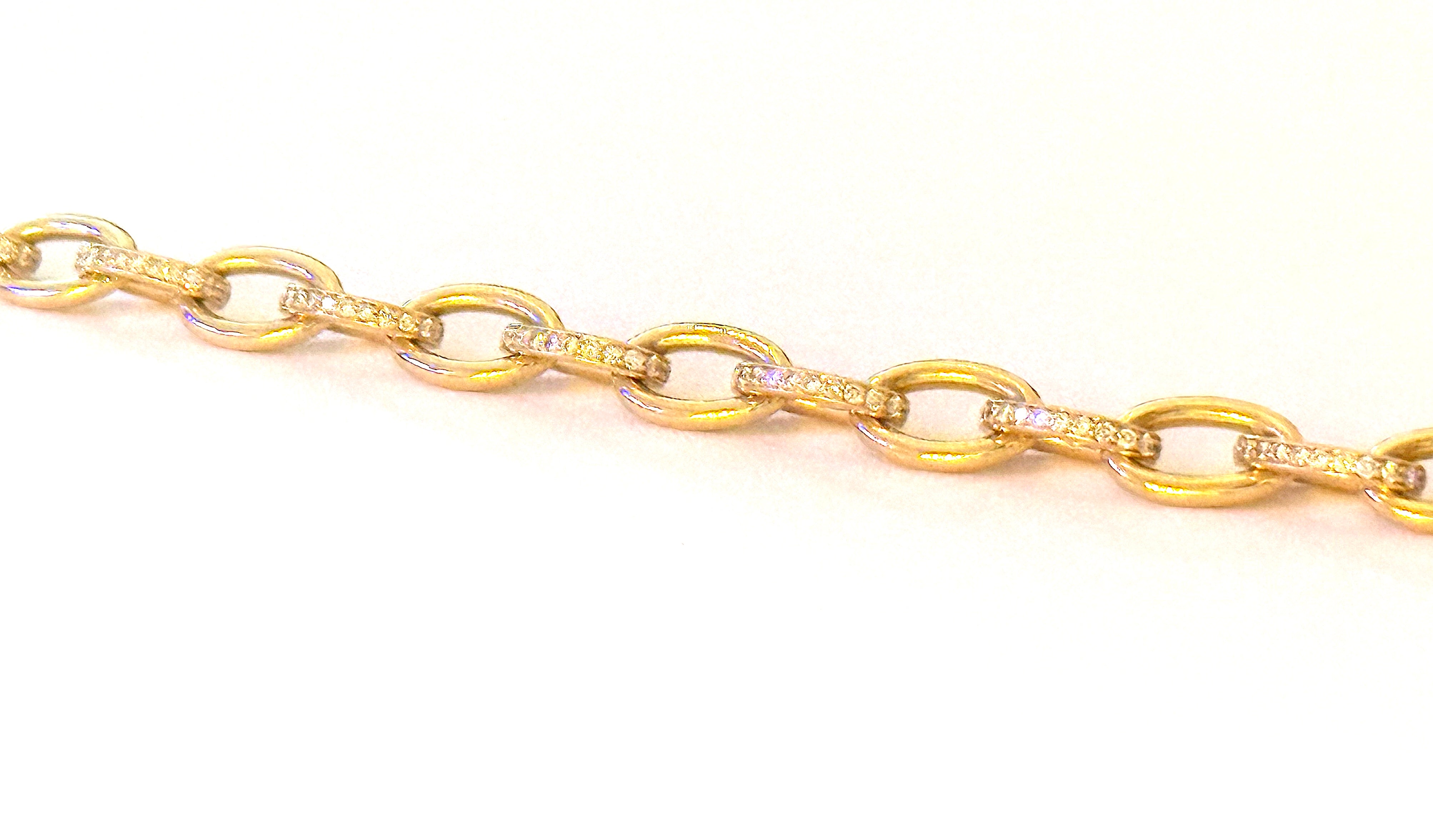 Gold Marquise Double Link Necklace