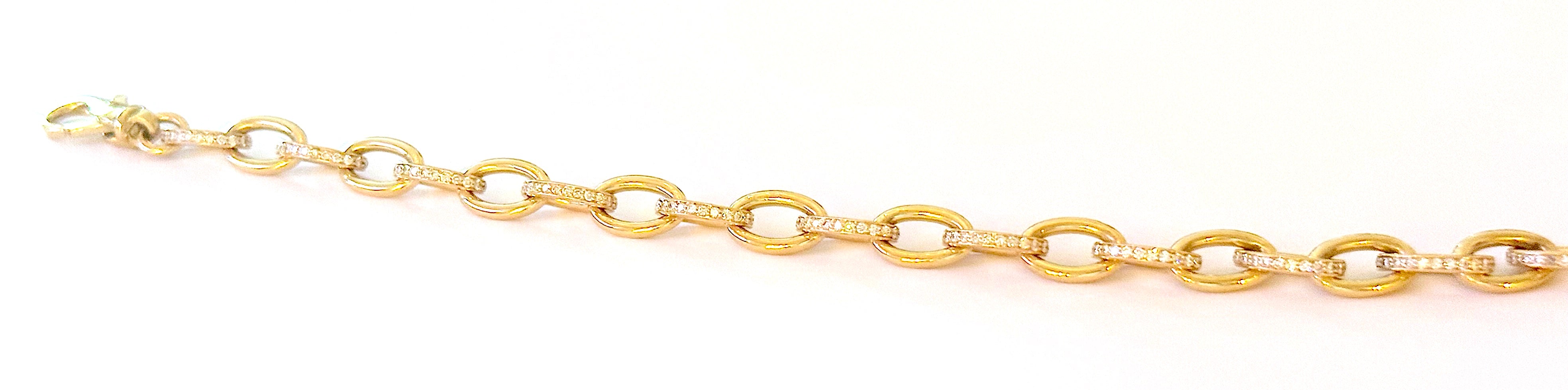 Gold Marquise Double Link Necklace