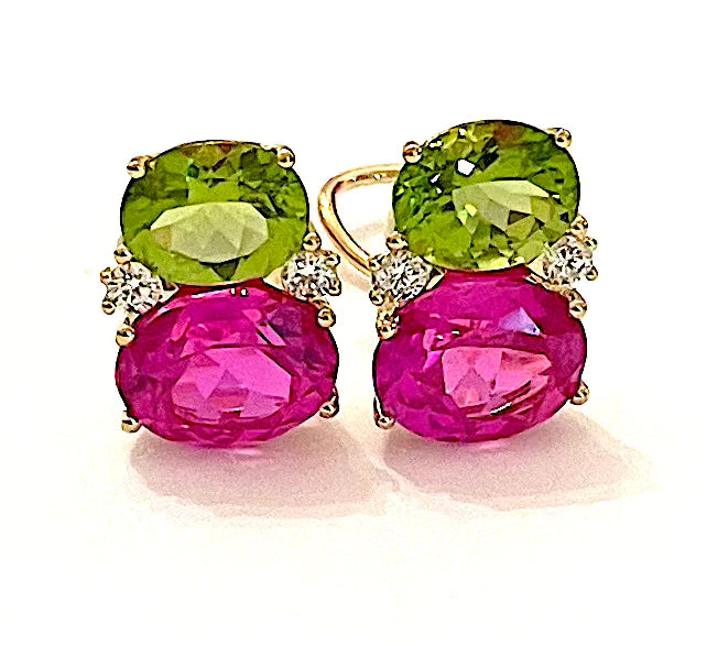 Medium 18kt Yellow Gold GUM DROP™ Two Toned Pink Topaz