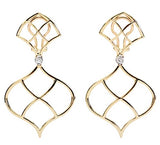 Turquoise Flower Diamonds Cluster Earrings