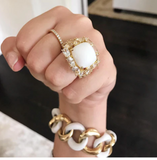 18k Woven Lattice Cuff Bracelet