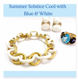 London Blue Topaz Large Cushion Ring with Diamonds