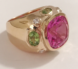 Blue Topaz Emerald Cut Ring