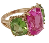 18kt Yellow Gold Sand Dollar Earrings with Peridot and Diamonds