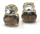 Medium GUM DROP™ Earrings with Deep Citrine and Pink Topaz and Diamonds