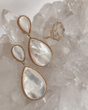 18kt Yellow Gold Byzantine Ring with Rock Crystal