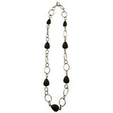 18kt Yellow Gold and Wood Link Necklace