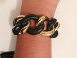 18kt Ebony Wood and Gold Link Bracelet