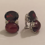 Grande GUM DROP™ Earrings with Garnet and Cabochon Garnet and Diamonds