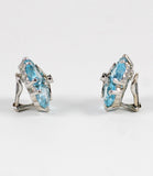 18kt Yellow Gold Large Sand Dollar Earring with Amethyst and Diamonds