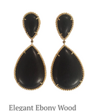 Large 18kt Yellow Gold Onyx Cushion and Pear shaped Drop Earrings with Twisted Gold Detail