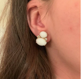 Large GUM DROP™ Earrings with Blue Topaz and Cabochon Turquoise and Diamonds