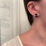 Mini  GUM DROP™  Earrings with Iolite, Amethyst and Diamonds