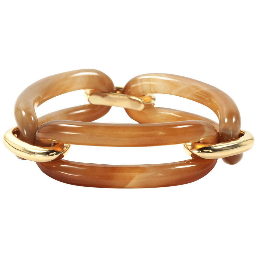 18kt Yellow Gold and Onyx Link Bracelet