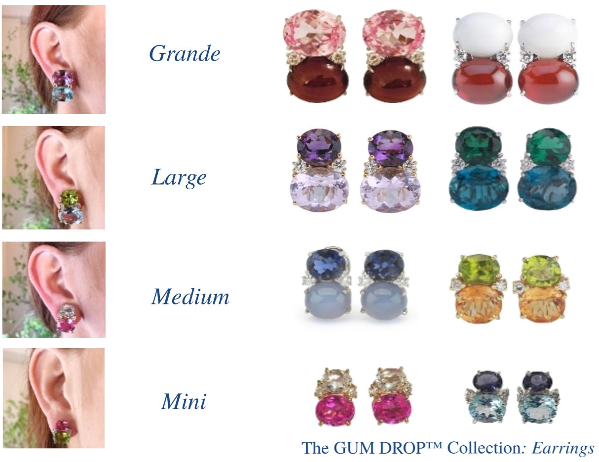 Grande GUM DROP™ Earrings with Cabochon Turquoise and Diamonds