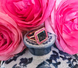 Blue Topaz Emerald Cut Ring