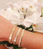 Granulated Diamond and Yellow Gold Cuff Bracelet